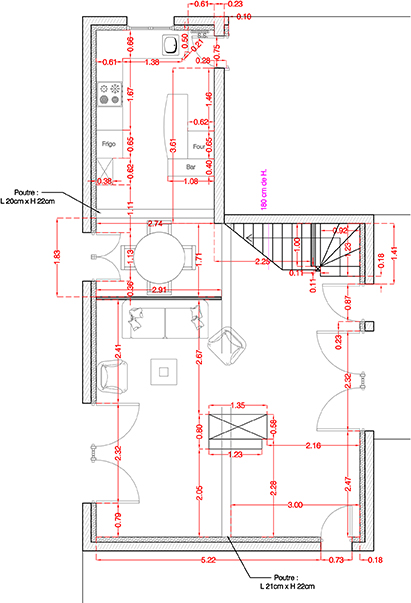 Plan RDC existante