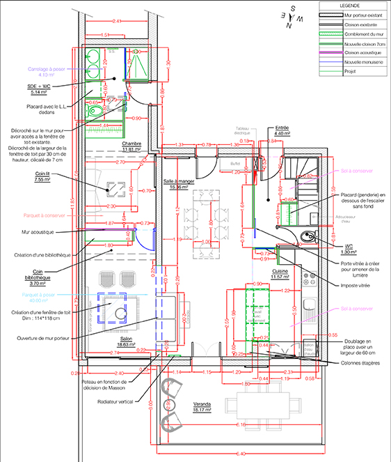 Plan RDC - état projeté